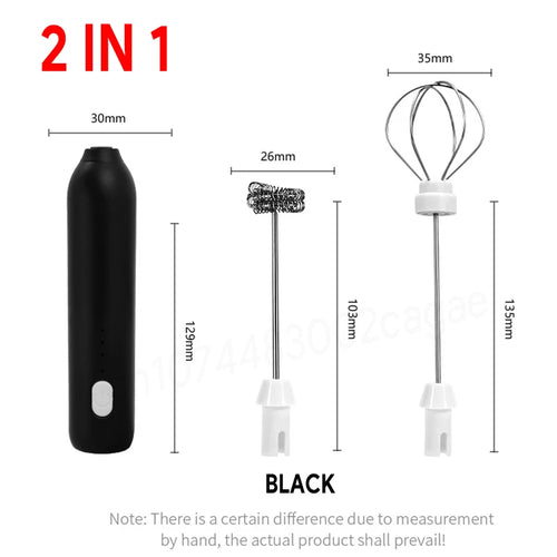 HOT  Electric Milk Frother + Egg Beater Wireless Type-C Charging 3