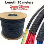 10m /32.8 Feet Pet Expandable Braided Mesh Sleeve Black Flexible Wire