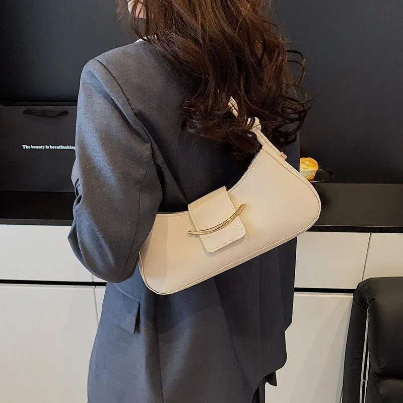 Fashion PU Leather Tote Bag, Stylish Single Handbags Shoulder Underarm