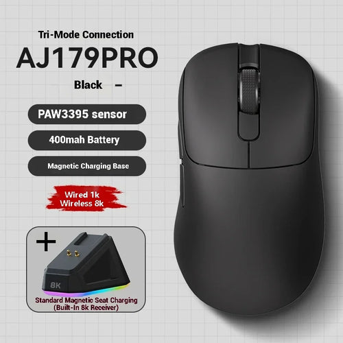 AJAZZ AJ179 PRO Wireless Gaming Mouse, Magnetic Charging