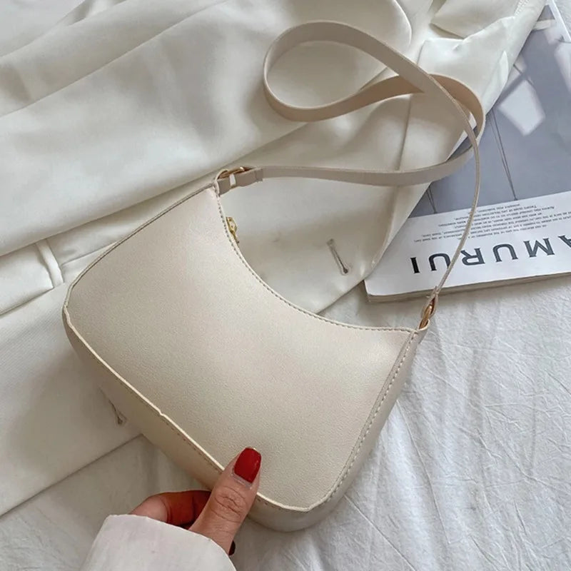 Fashion Portable Handbag Retro Hong Kong Style Portable One-shoulder