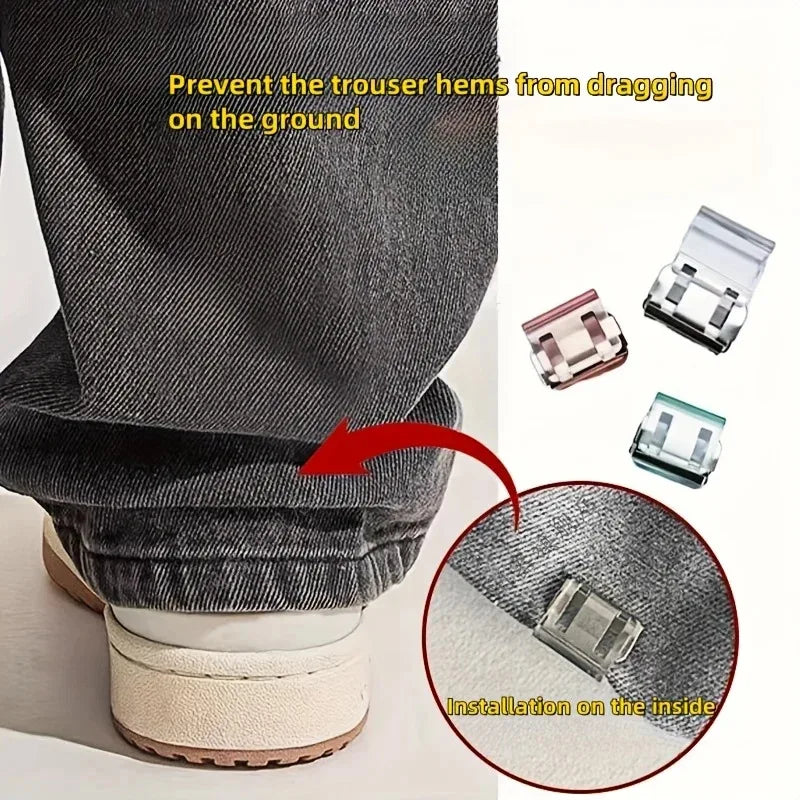2/4/6/pcs Invisible Leg Shortening Clips - Anti-Slip Hem Grippers for