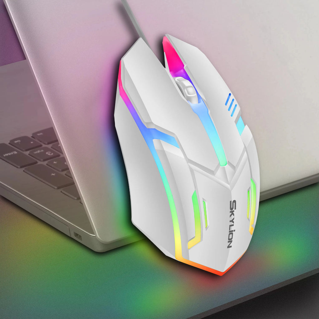 F1 Wired 3 Keys Mouse Colorful Lighting Gaming and Office For