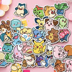 50PCS Kawaii Anime Pokemon Stickers Pikachu Decals DIY for Laptop
