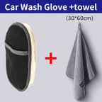 Car Styling Wool Soft Car Washing Gloves Cleaning Brush Motorcycle