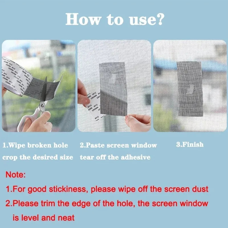 Anti-mosquito Mesh Window Net Screen Repair Tape Repair Broken Hole