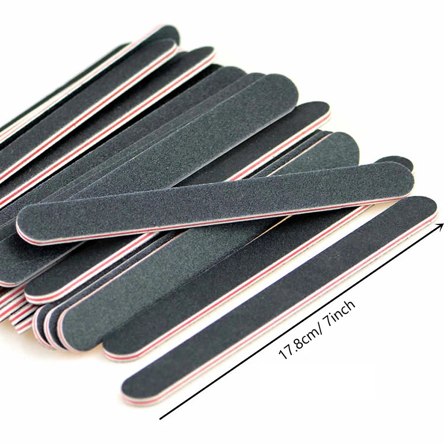 5Pcs Emery Board Nail Files, Straight Sandpaper Files for Nail Art DIY