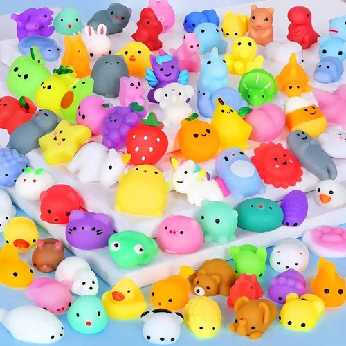 20Pcs Mini Cute Cartoon Animal Stress Relief Toys For Boys Girls