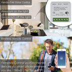 16A 20A Tuya WiFi Smart Switch 2-way Control Mini Smart Breaker Work