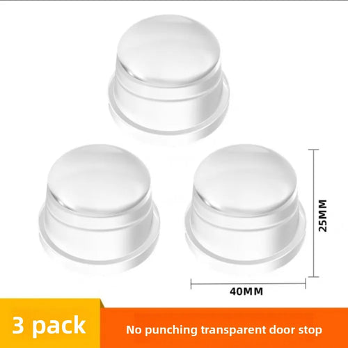 Transparent Silicone Door Stopper No Drill Anti Bump Pad for Office