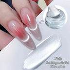 1-9pcs TC Flow Light White Cat Eye Gel Nail Polish Ultra Shine Soak