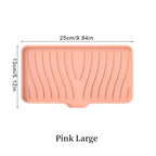 1-Pack Silicone Drain Soap Box Kitchen Bathroom Anti-slip Sink Tray