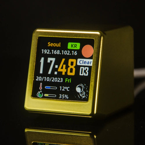 Super Cool Mini WiFi Desktop Weather Digital Clock Station with IPS
