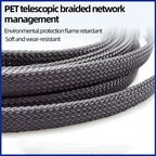 PET Elastic Woven Wire Mesh Black Encrypted Flame Retardant Woven Wire