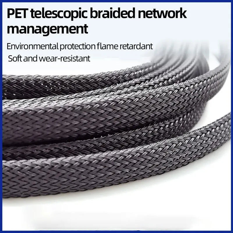 PET Elastic Woven Wire Mesh Black Encrypted Flame Retardant Woven Wire