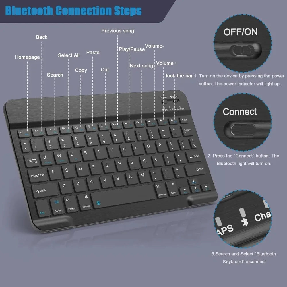 Bluetooth Keyboard for iPad 10th Generation iPad Pro 13 12 11 10 9 8 7