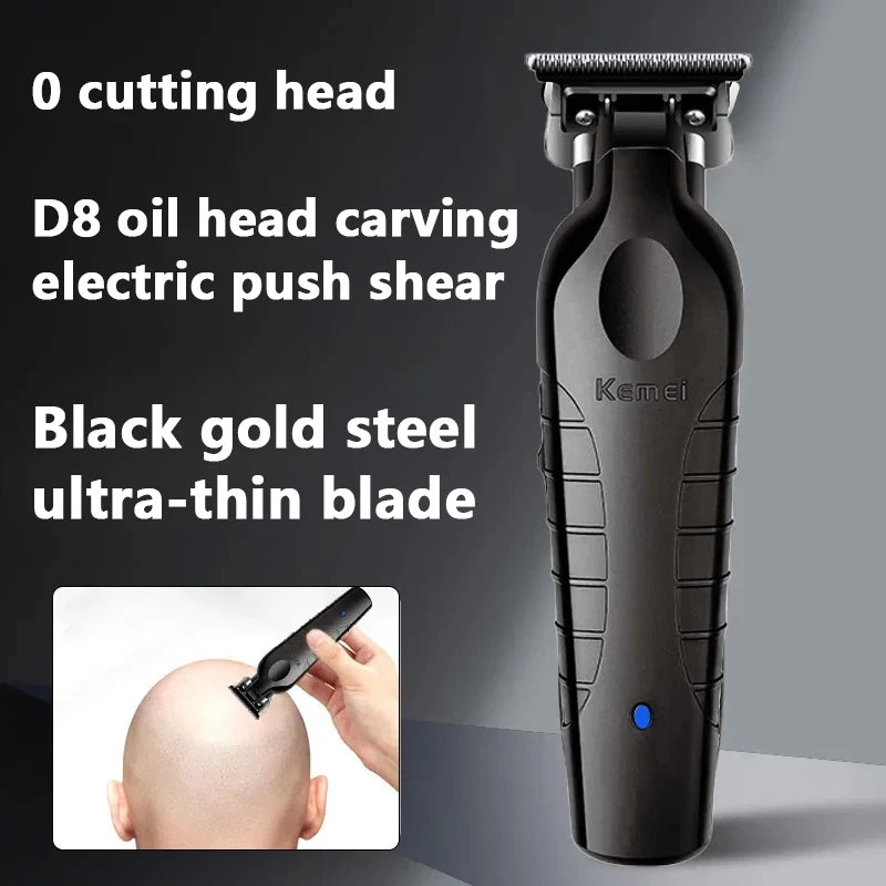 Kemei 2299 Barber Cordless Hair Trimmer 0mm Zero Gapped Carving