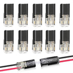 10/25/50PCS Double-Wire Plug-in Connector Pluggable 2 Pin 2 Way Led