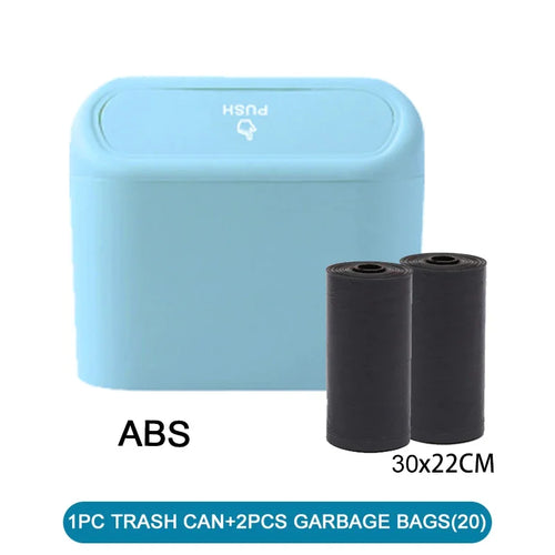 3Pcs Car Trash Can (with Lid) Contains 60 (300) Garbage Bags, Small