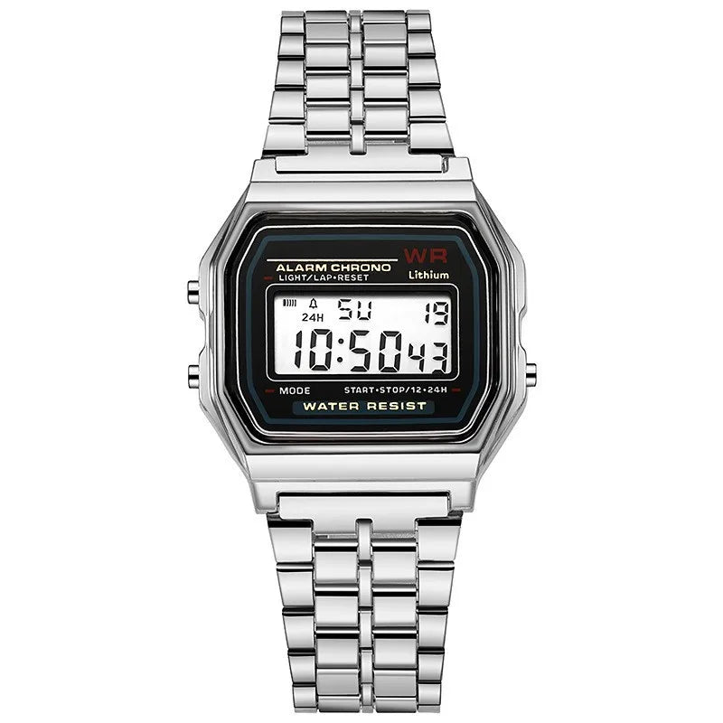Luxury Rose Gold Women Watches Electronic Digital Display Retro Style