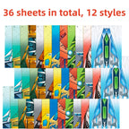 36Pcs DIY Children's Origami Airplane Parent-Child Full-Color Handmade