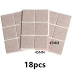 3-72Pcs Felt Chair Leg Pads 3mm Thick Floor Scratch Protector Mat Mute