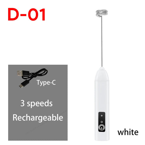 HOT  Electric Milk Frother + Egg Beater Wireless Type-C Charging 3