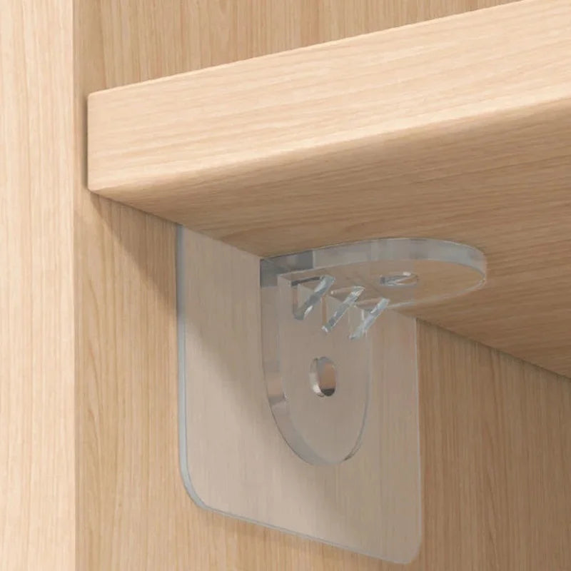 4/10pcs Wardrobe Divider Brackets Non-Marking Sticky Kitchen Cabinet