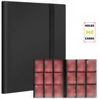 Premium 9-Pocket Trading Card Binder - Holds 360 Cards - Durable PP