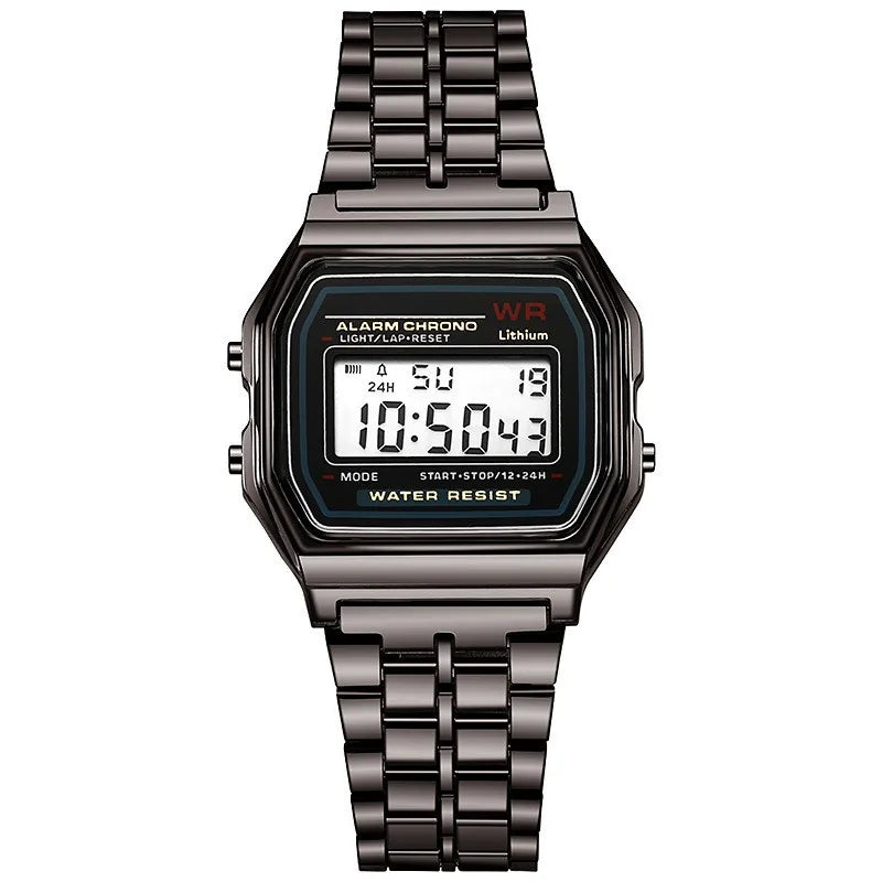 Luxury Rose Gold Women Watches Electronic Digital Display Retro Style