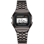 Luxury Rose Gold Women Watches Electronic Digital Display Retro Style