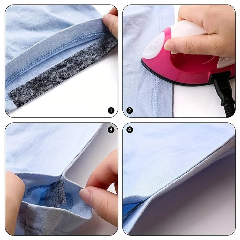 2roll Black White Double-sided Interlining Adhesive Fabric Clothes