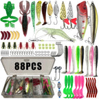 Fishing 86/88/136/149/366pcs Fishing Lure Kit For Trout/Pike/Bass