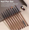 9PCS Nail Brush Liner DIY Painting Pen Manicure Acrylic Drawing Brush