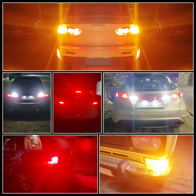 YiRui 2pcs 12-48V New LED Bulbs 144smd Lamp Reverse Turn Signal Light