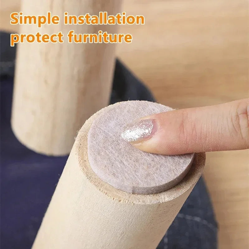 3-72Pcs Felt Chair Leg Pads 3mm Thick Floor Scratch Protector Mat Mute