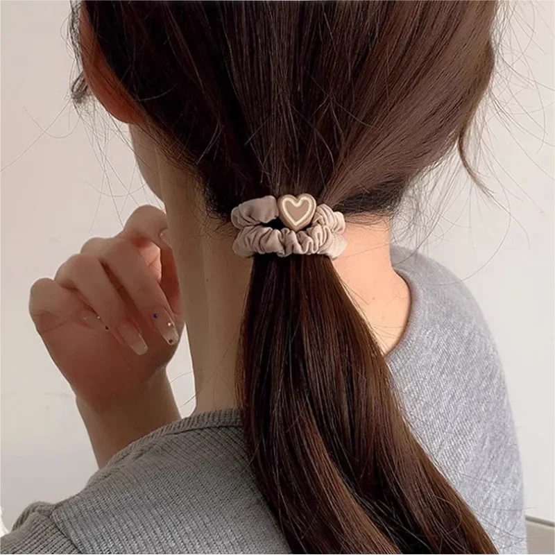 10PCS Headband Leather Band Female High Ponytail Holster Hair