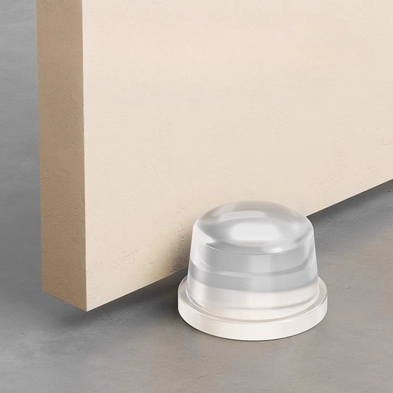 1-8Pcs Transparent Silicone Door Stopper No Drill Anti Bump Pad for