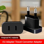 1 Pcs 4.8mm Power Plug Adapter US To EU Euro Europe Plug Power Plug