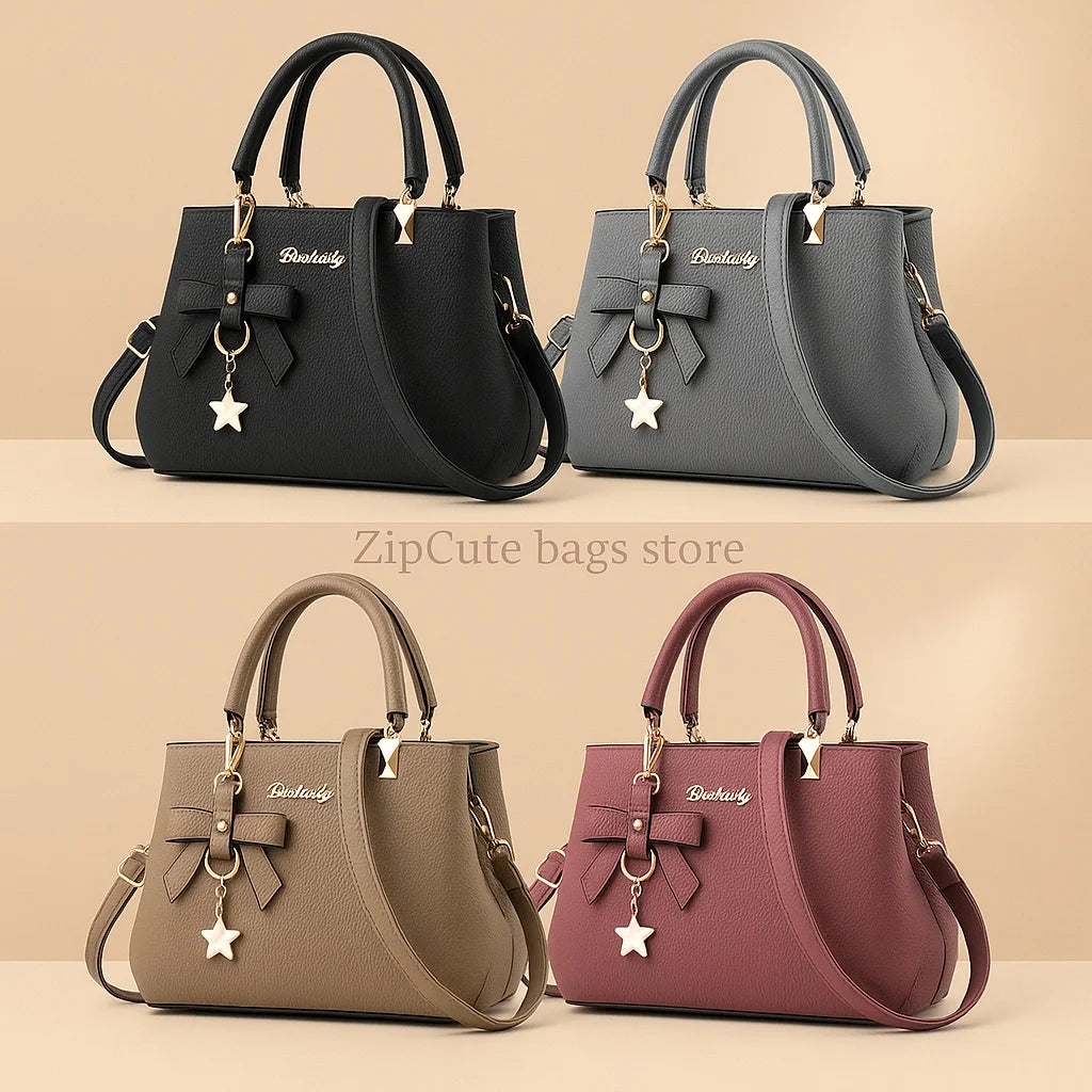 New Korean version trendy autumn and winter bow women's bag portable