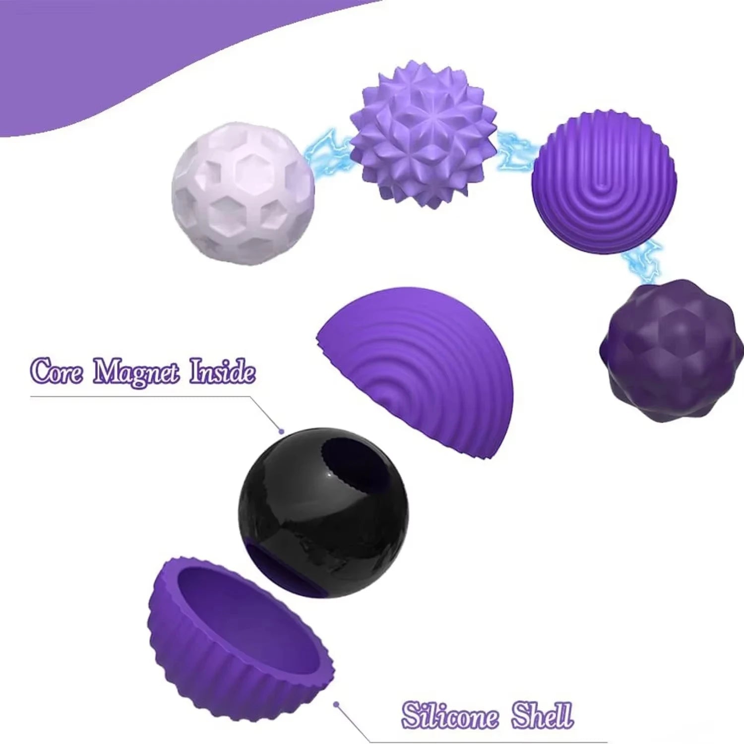 Magnetic Silicone Sensory Balls Worry Balls Autism Calming Fidgeting