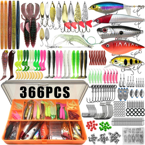 Fishing 86/88/136/149/366pcs Fishing Lure Kit For Trout/Pike/Bass