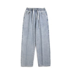 Men's Elastic Waist Loose Straight Drooping Mop Pants