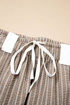 Stripe Drawstring Cargo Pocket Jogger Pants