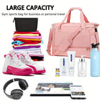 Women's Travel Duffel Bag, Sports Gym Yoga Duffel Bag Weekender