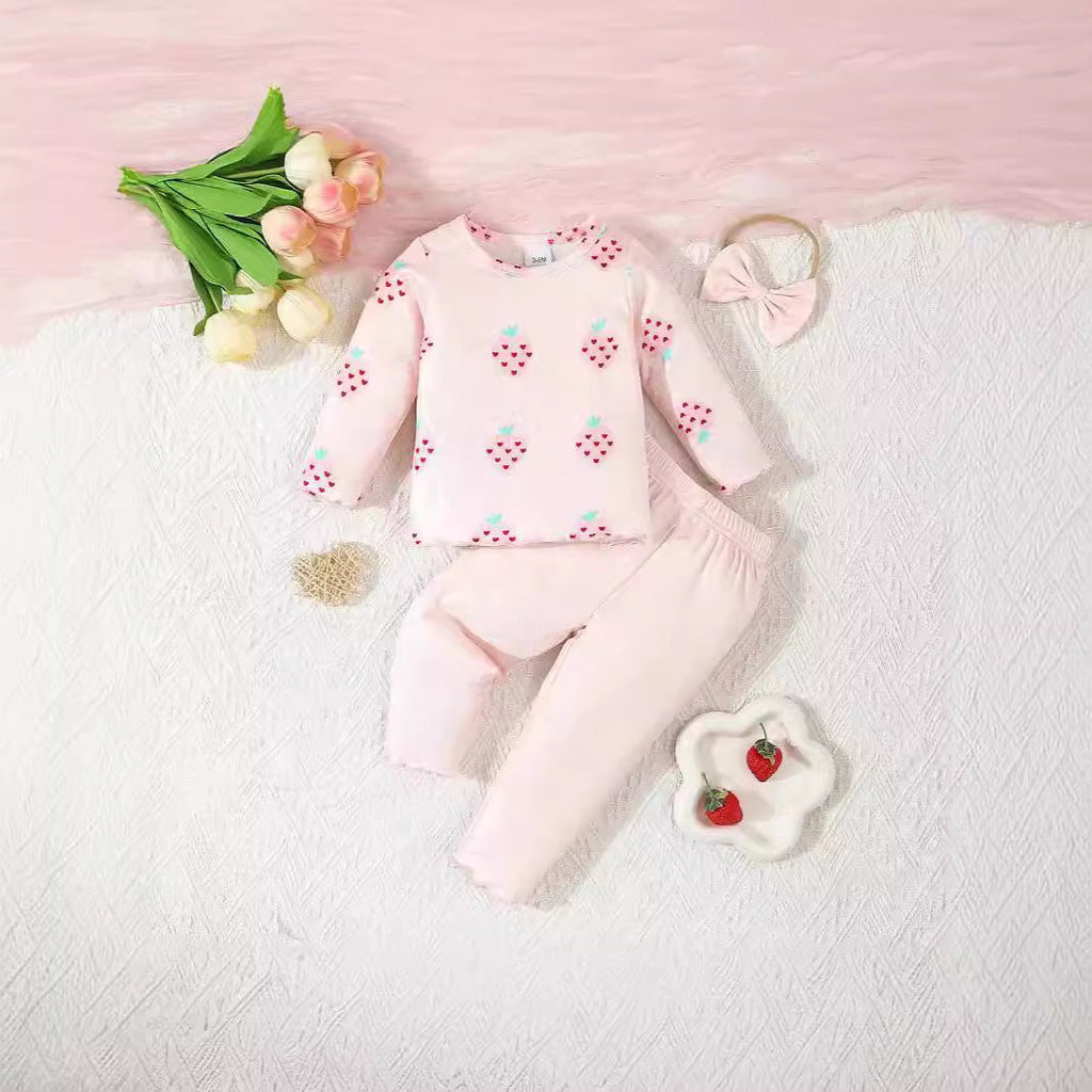 SnugBuds™ – Infant 3-Piece Set (Top + Pants + Hat)