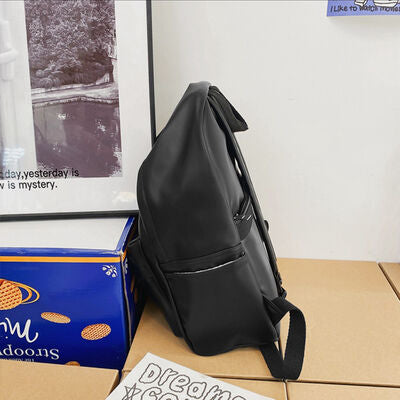 Stylish PU Leather Zip Backpack for Everyday Use