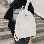 Stylish PU Leather Zip Backpack for Everyday Use