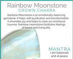 Rainbow Moonstone & Crystal Quartz Stretch Bracelet! Genuine Crystals!