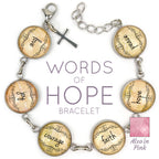 Love, Joy, Courage, Faith, Hope, Peace - Words of Hope Glass Charm
